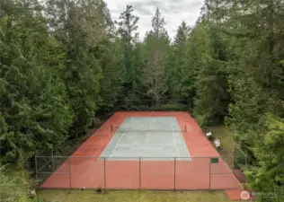 Private tennis court