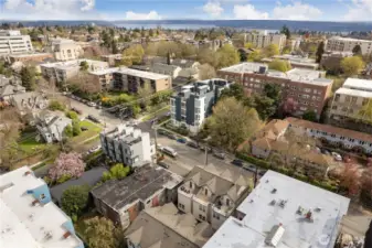 Ariel view of the property from the southwest, looking northeast