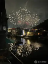 View of the fireworks on July 4th!
