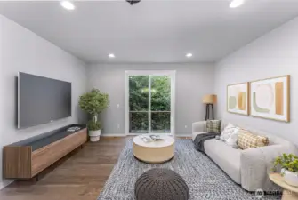 Virtually staged great room