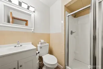 Guest bathroom with walk in shower