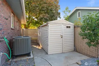 Newer AC unit and fully fenced back yard