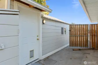 This 2nd shed has power, heat and AC and would make a fab office, studio or workshop