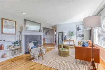 Living Room with fireplace