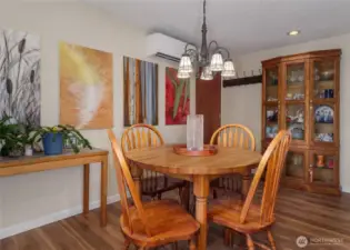 dining area with ductless heat pump