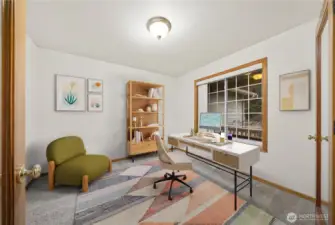 Office virtually staged