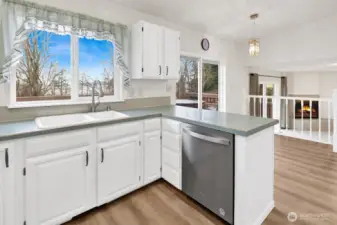 Enjoy bay views from your kitchen window.