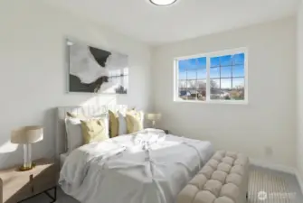 Second bedroom, virtually staged.