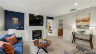 Air conditioning keeps the home cool in the hot summer days.