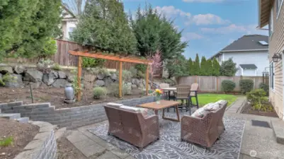 Large patio is perfect for relaxing or entertaining