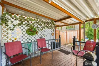 Covered patio for year-round outdoor living