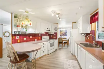 Spacious kitchen with great flow + storage