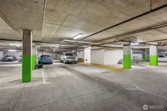 Enjoy 2 reserved parking spots right by the elevator in the secure garage.