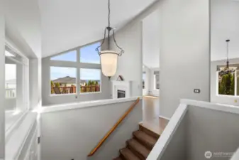 Stairwell to front door and ground level.