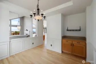 Formal dining room, you can still see the view!