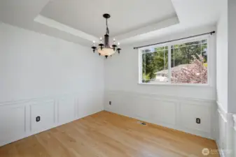 This space could be used for an open office area or crafts or home school room,