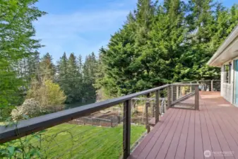 Large deck for outdoor living.