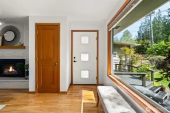 Hardwood floors throughout the main floor.