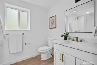 Full bath on lower level