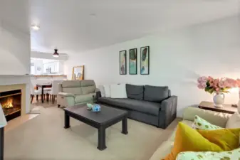 Living Room & Fireplace