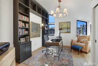 One of our favorite rooms is the study/office.  If you work from home, you might as well work in style.