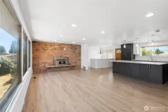 Enjoy a cozy fire in this main living area