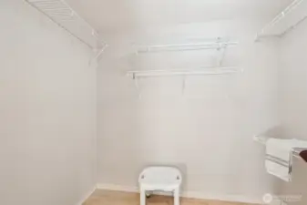 Primary walk in closet