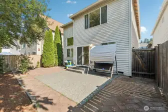 Good size patio in back yard