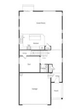 Plan layout, not of actual home