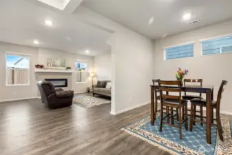 Dinind area and living room room