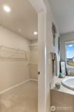 Large primary walk in closet