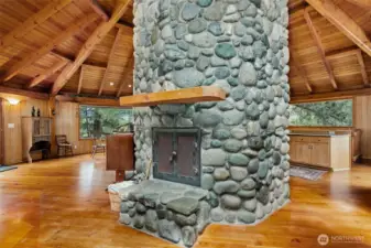 Upper floor fireplace