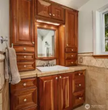 The extension of the primary bathroom.