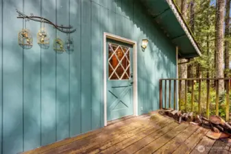 Entry and front deck.