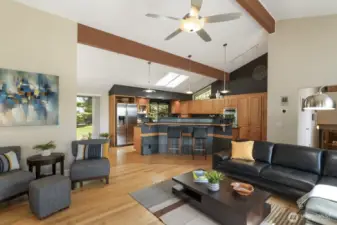 Chef's kitchen makes for a perfect place to entertain guests.