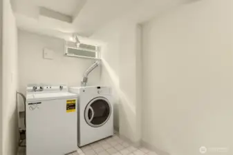 Spacious laundry room.