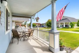 Enjoy a cozy afternoon on the covered patio. There's no traffic noise between the homes here!