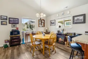 Enjoy lots of space in the dining room for a larger table or even room for a desk or China buffet.