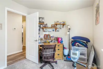 Bedroom #1, used as an office and sewing room.