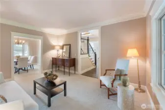 Formal living and dining rooms