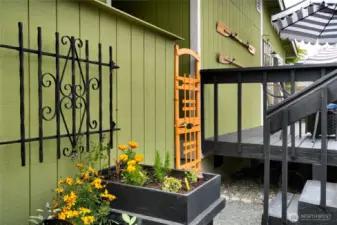 Raised bed area, perfect for culinary herbs