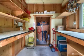 Shed with workshop space