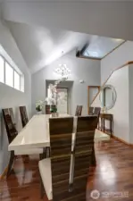 Dining area with its own character, complementing the living room’s style