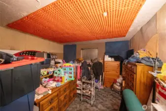 Extra finished room in garage