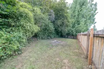 Fire Pit beyond fence line