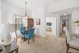 spacious dining area