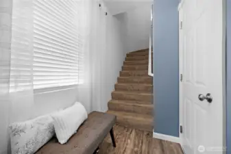 Entry to the unit-garage enters into here