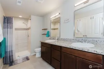 Bathroom off of primary bedroom