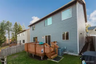 Back of house and private deck