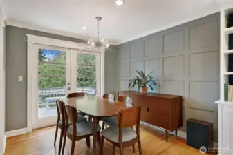 Dinner parties and holiday meals are accommodated with ease in the spacious dining area, and French door access to the back deck--perfect for summer BBQs.